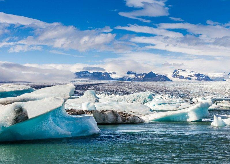 Il lago glaciale di Jokulsarlon al Parco Nazionale di Vatnajökull in Islanda